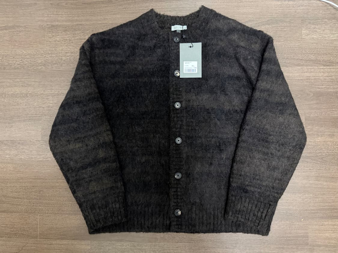 [05/105]벨리에 브러쉬드 탐 가디건 블랙 브라운 상품이미지2