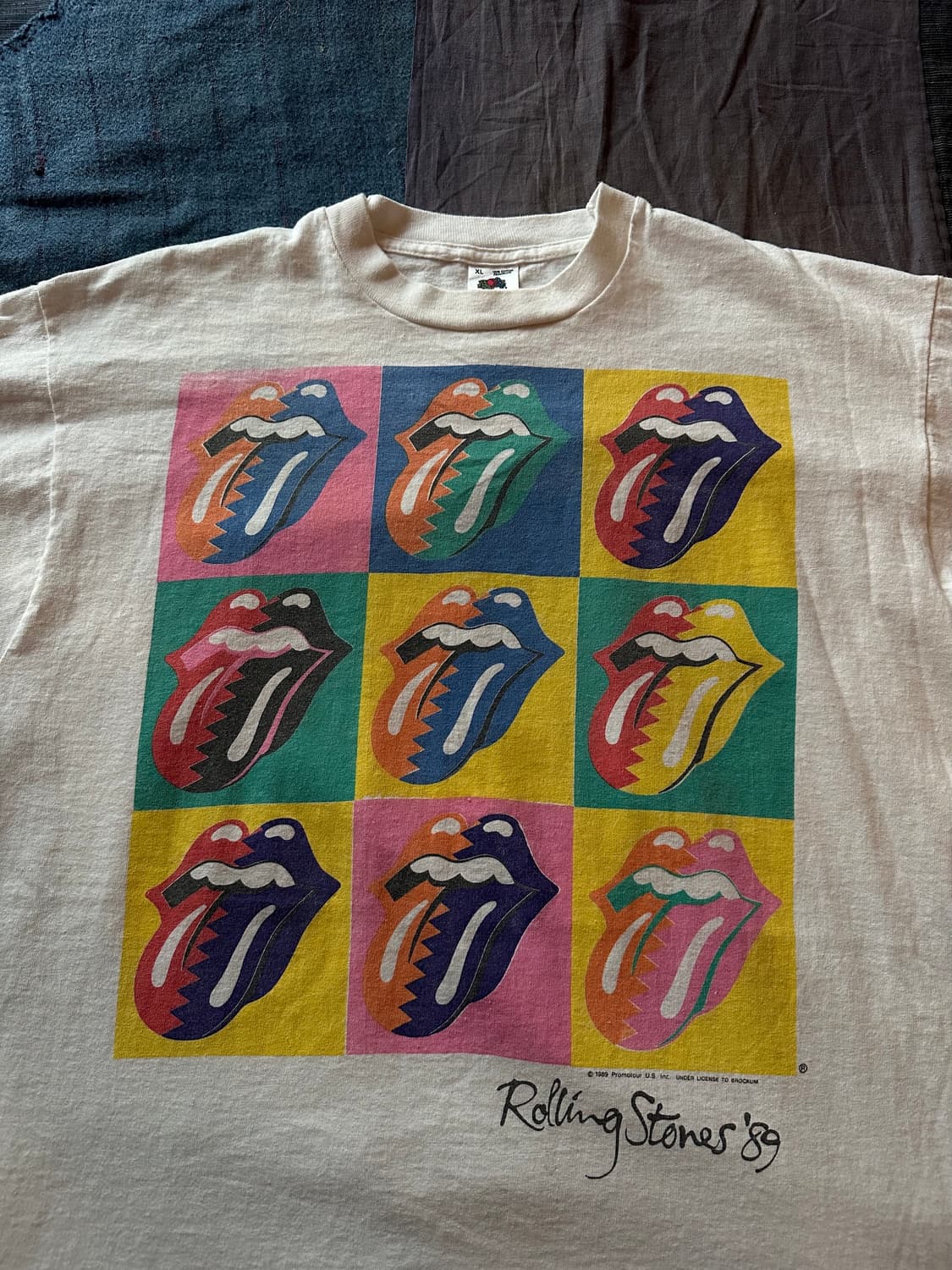 80s USA Rolling Stones Band T Shirt 상품이미지3