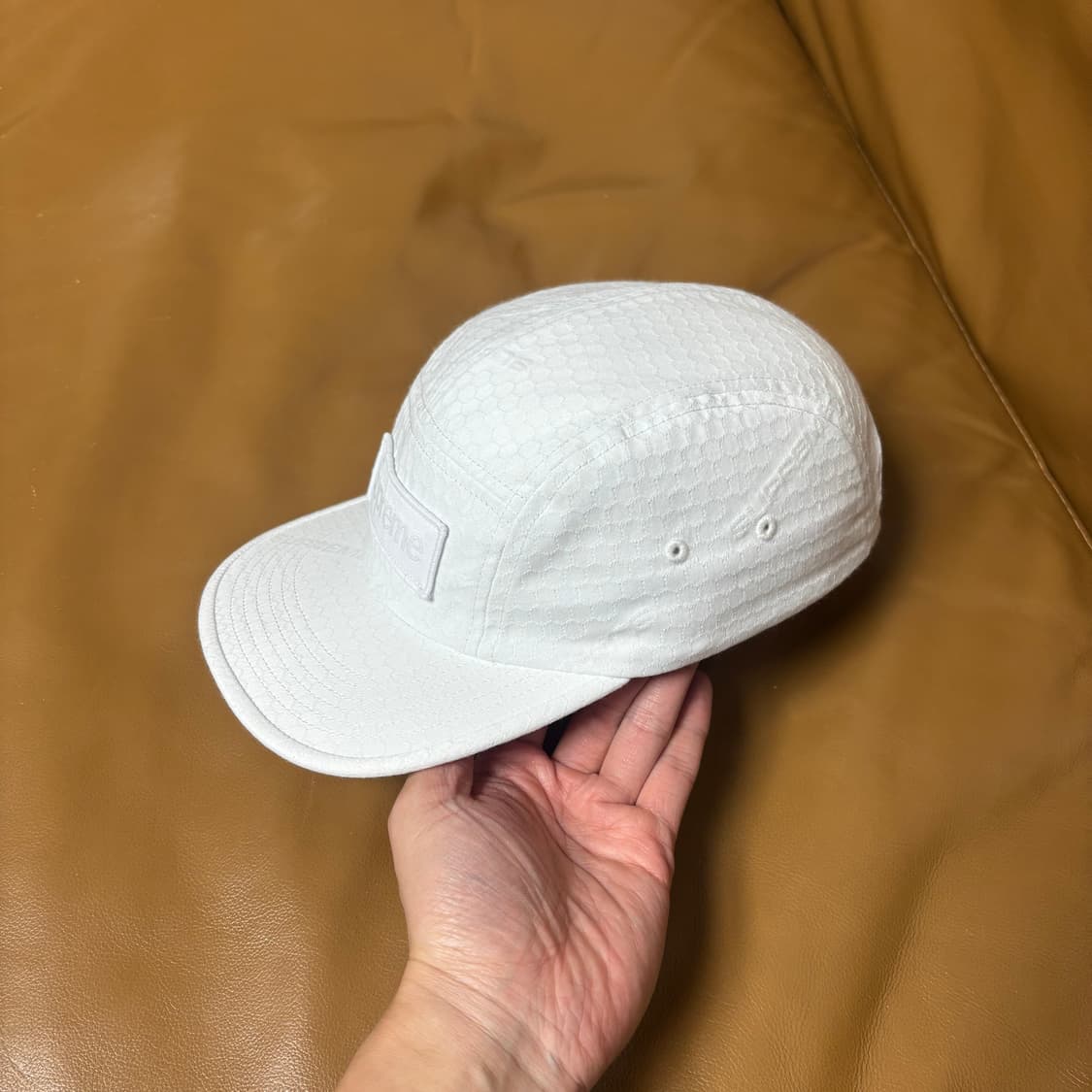 슈프림 캠프캡 모자 박스로고 코듀라 립스탑 화이트 상품이미지5