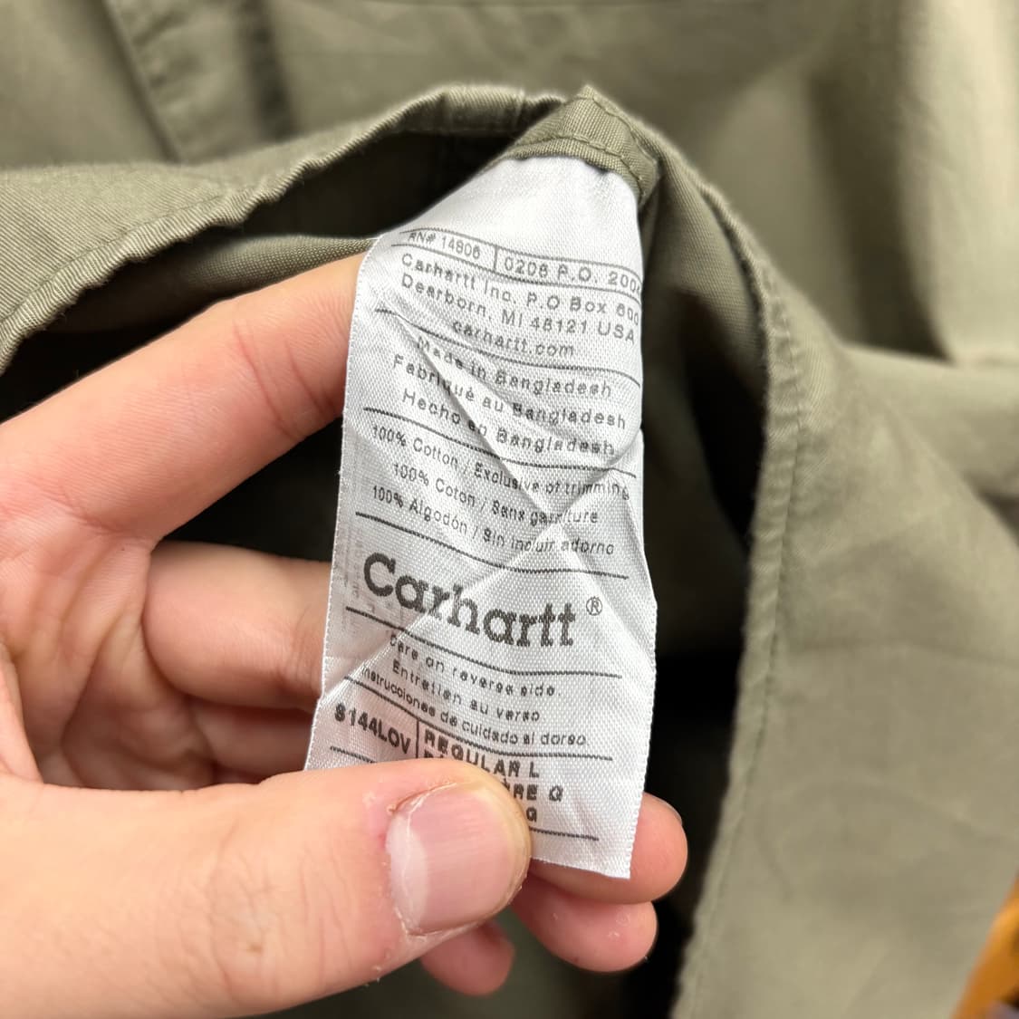 (L) 칼하트 오리지널 원포켓 워크 셔츠 상품이미지5