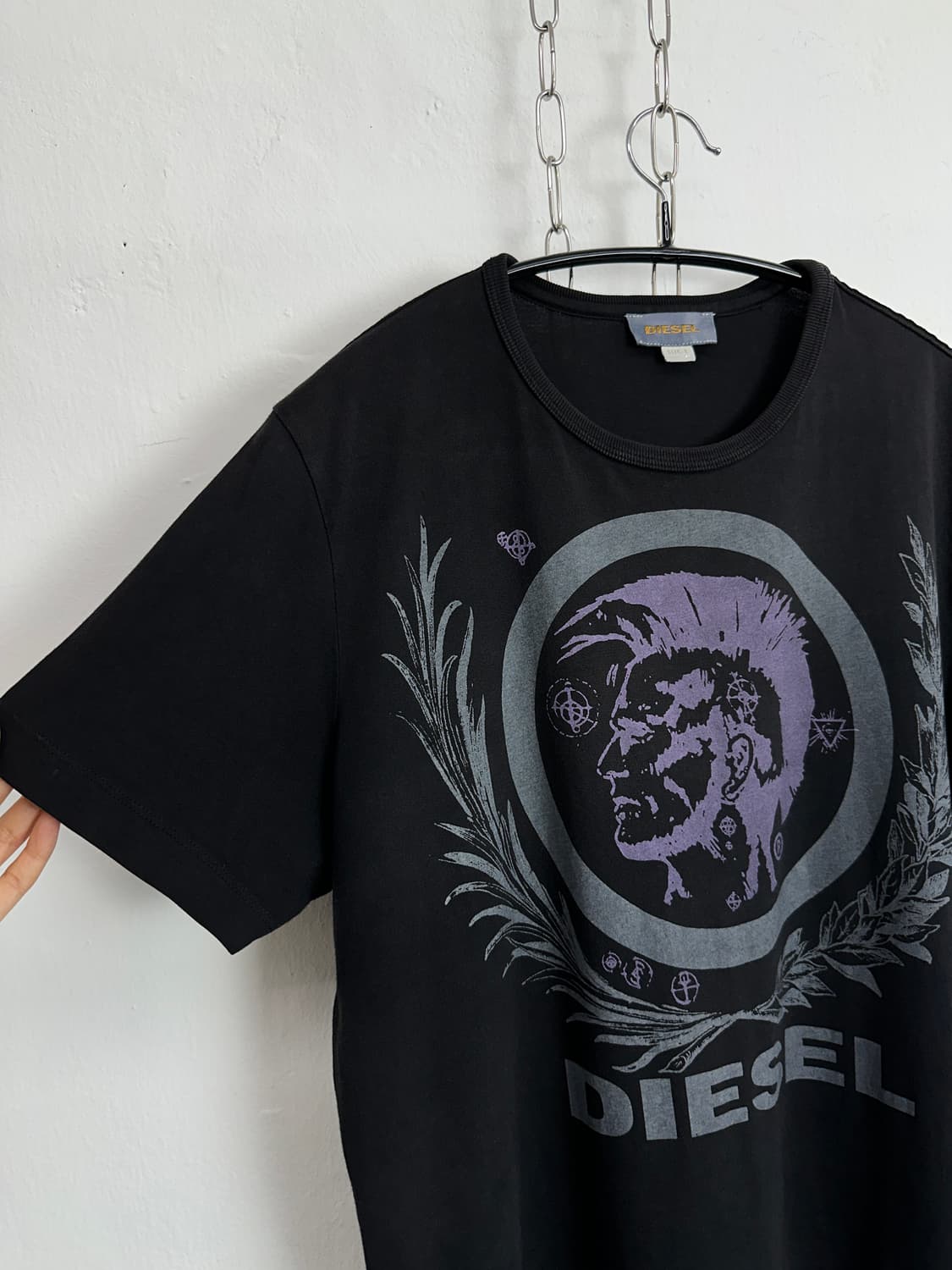 Diesel 2000s Mohican Head Graphic Black  상품이미지4
