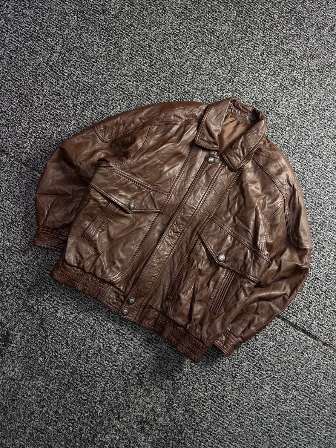 오스트레일리아 램스킨 아카이브 봄버 가죽 자켓 2846 상품이미지1