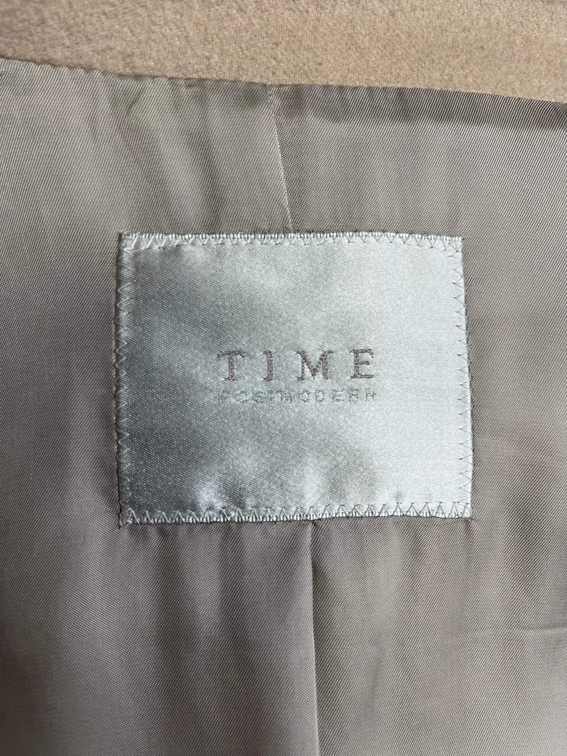 타임옴므 라이트베이지 캐시미어 세미오버핏 코트 95사이즈 상품이미지5