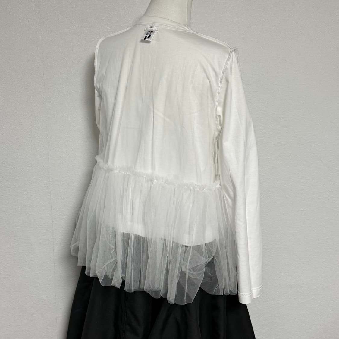 23aw 느와케이니노미야 꼼데가르송 투웨이 튤 레이어드 가디건 xs 상품이미지5