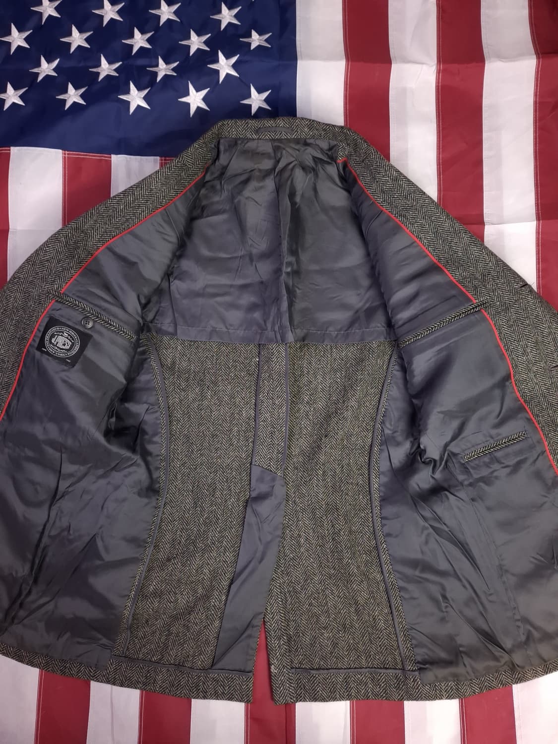 오리지날 일본판 제이프레스 울 헤링본 3버튼 체크 블레이저 상품이미지9