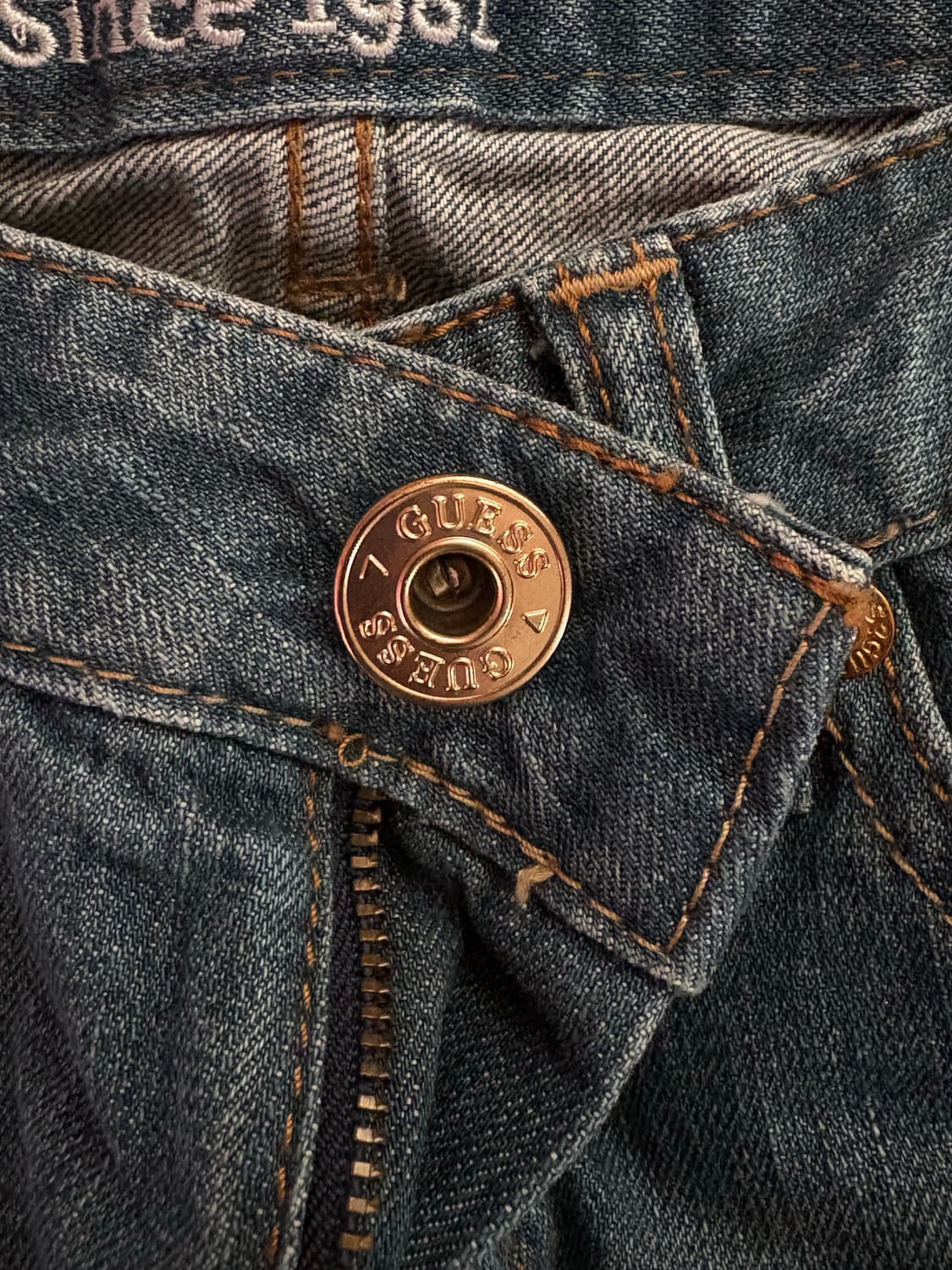 Y2k 대장 게스진스 세미부츠컷 청바지 데님팬츠 상품이미지4