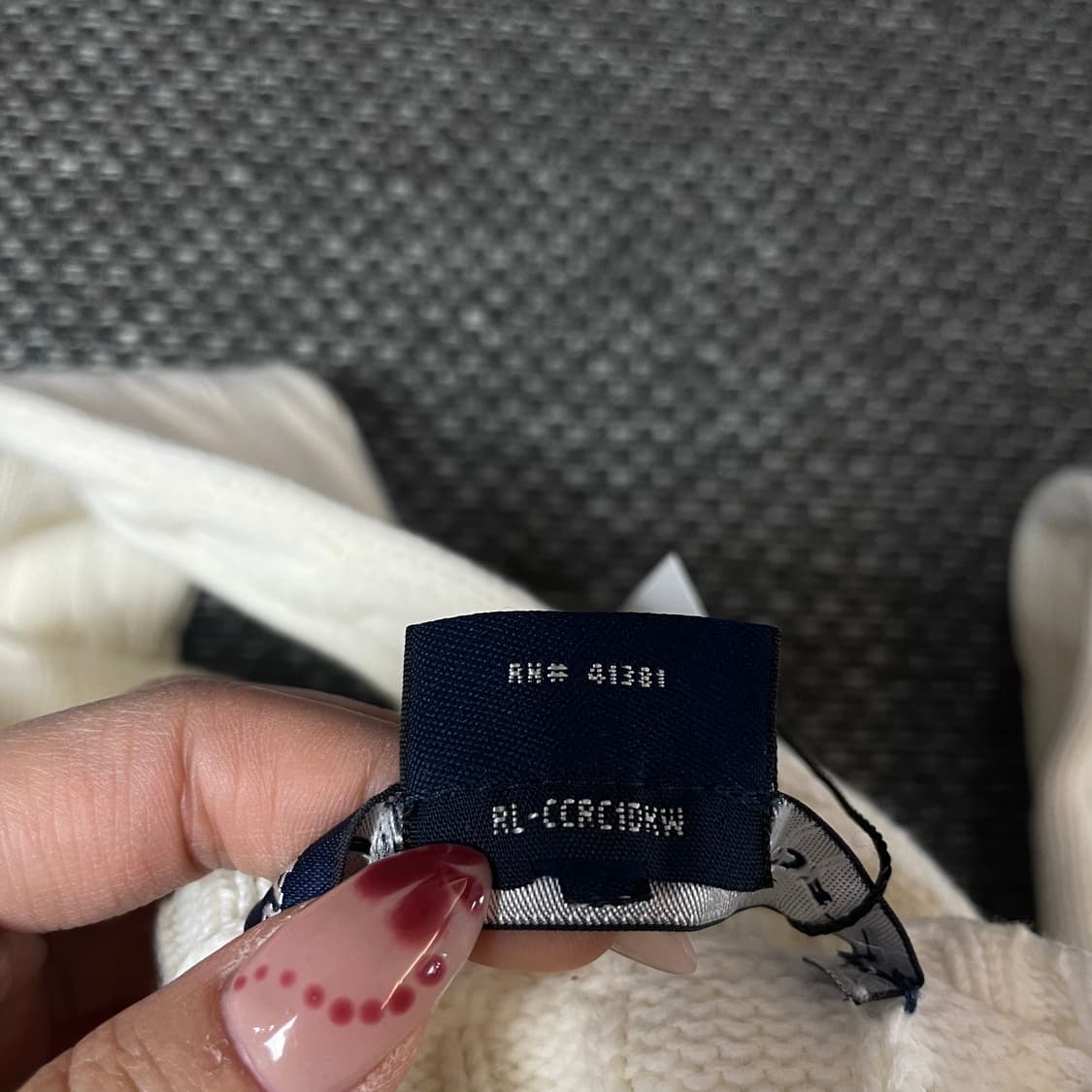 폴로랄프로렌 골드포니 아이보리 브이넥 케이블 니트 S 상품이미지6