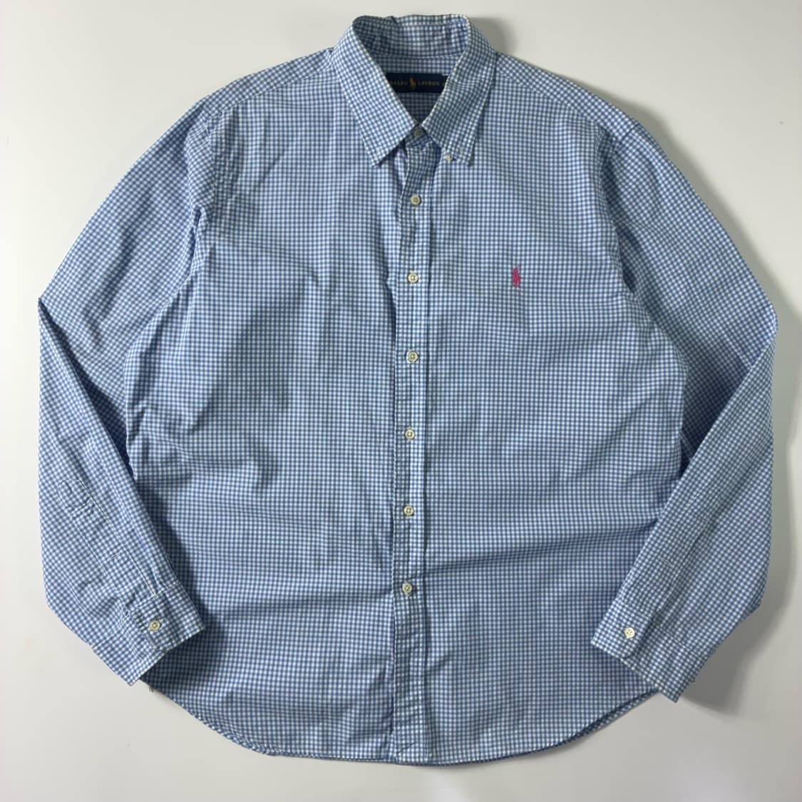 Polo  폴로 랄프로렌 자수 코튼 깅엄 체크셔츠  상품이미지1