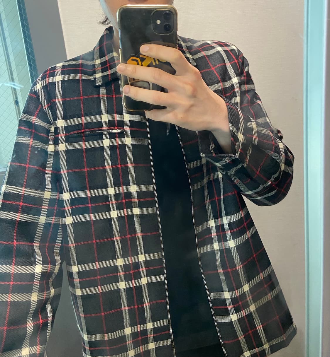 [L] FW16 프라다 체크 블루종 자켓 상품이미지10