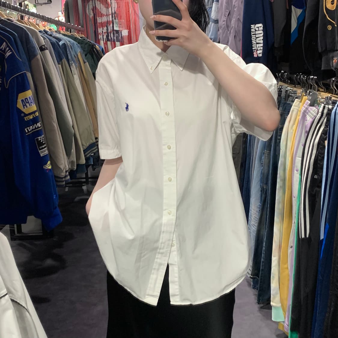 [IM] 폴로 랄프로렌 시그니처 포니 반팔 셔츠 화이트 상품이미지2