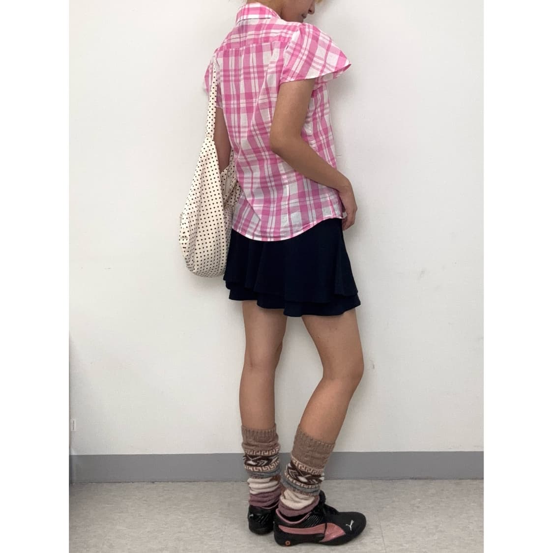 빈티지 네이비 프릴 스커트 상품이미지5