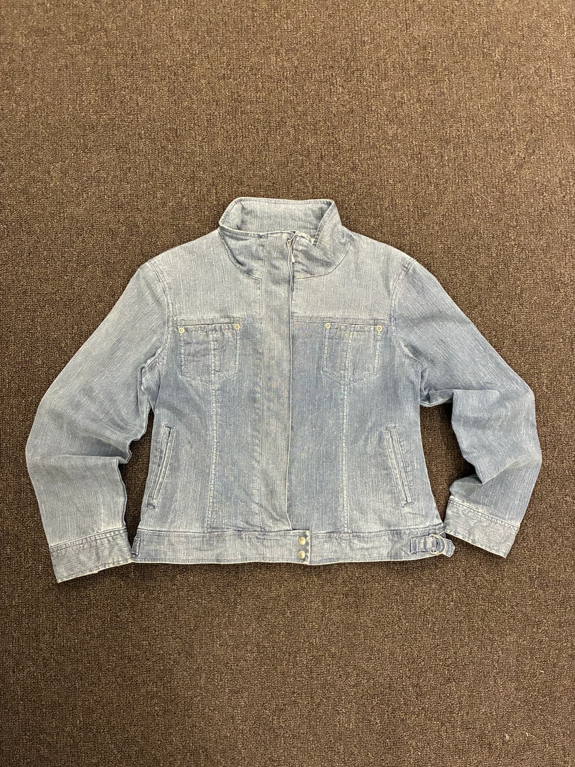 M)Japanese vintage 여성 메탈릭 데님자켓 상품이미지5