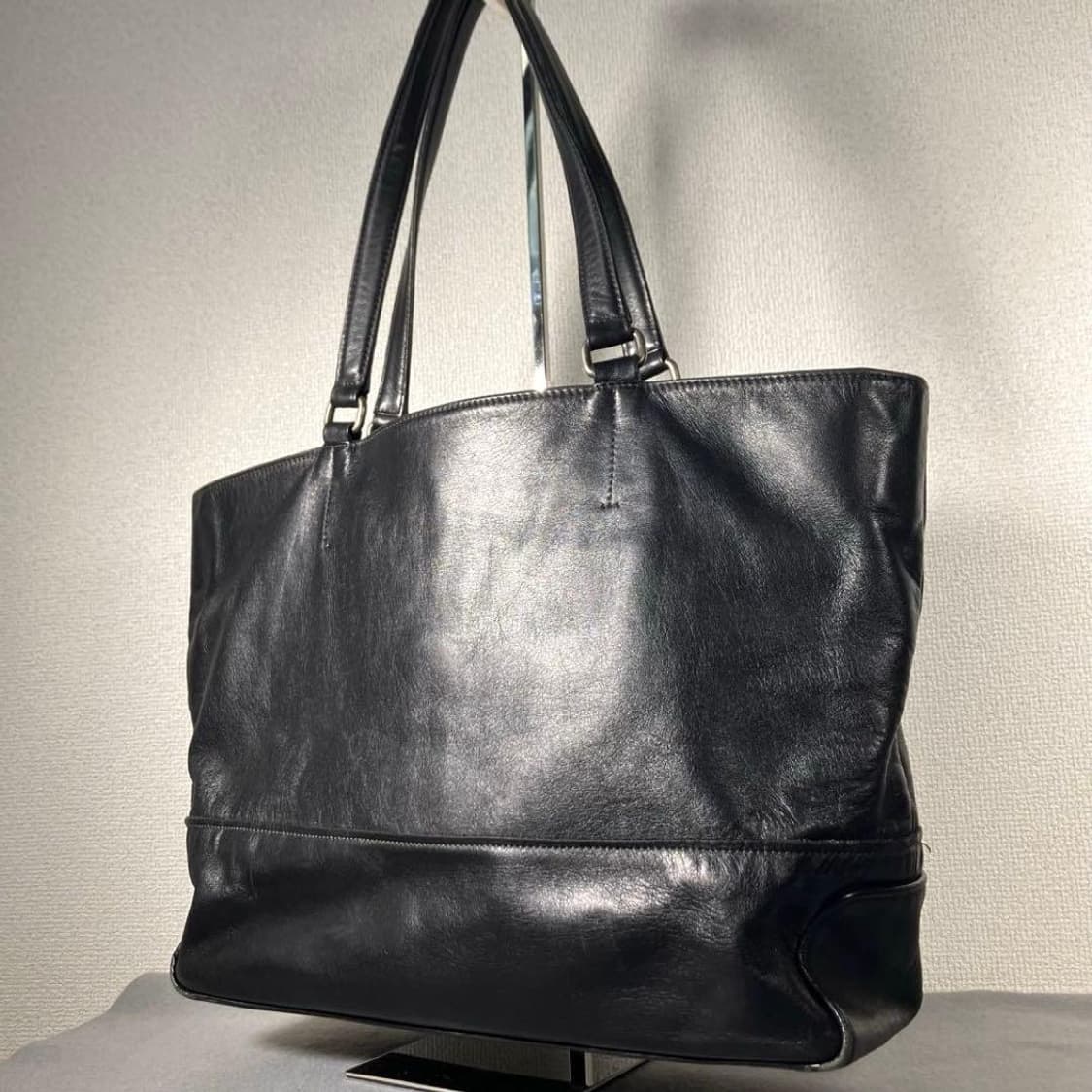 랑방 온 블루 소가죽 재팬 러거지 토트백 상품이미지1