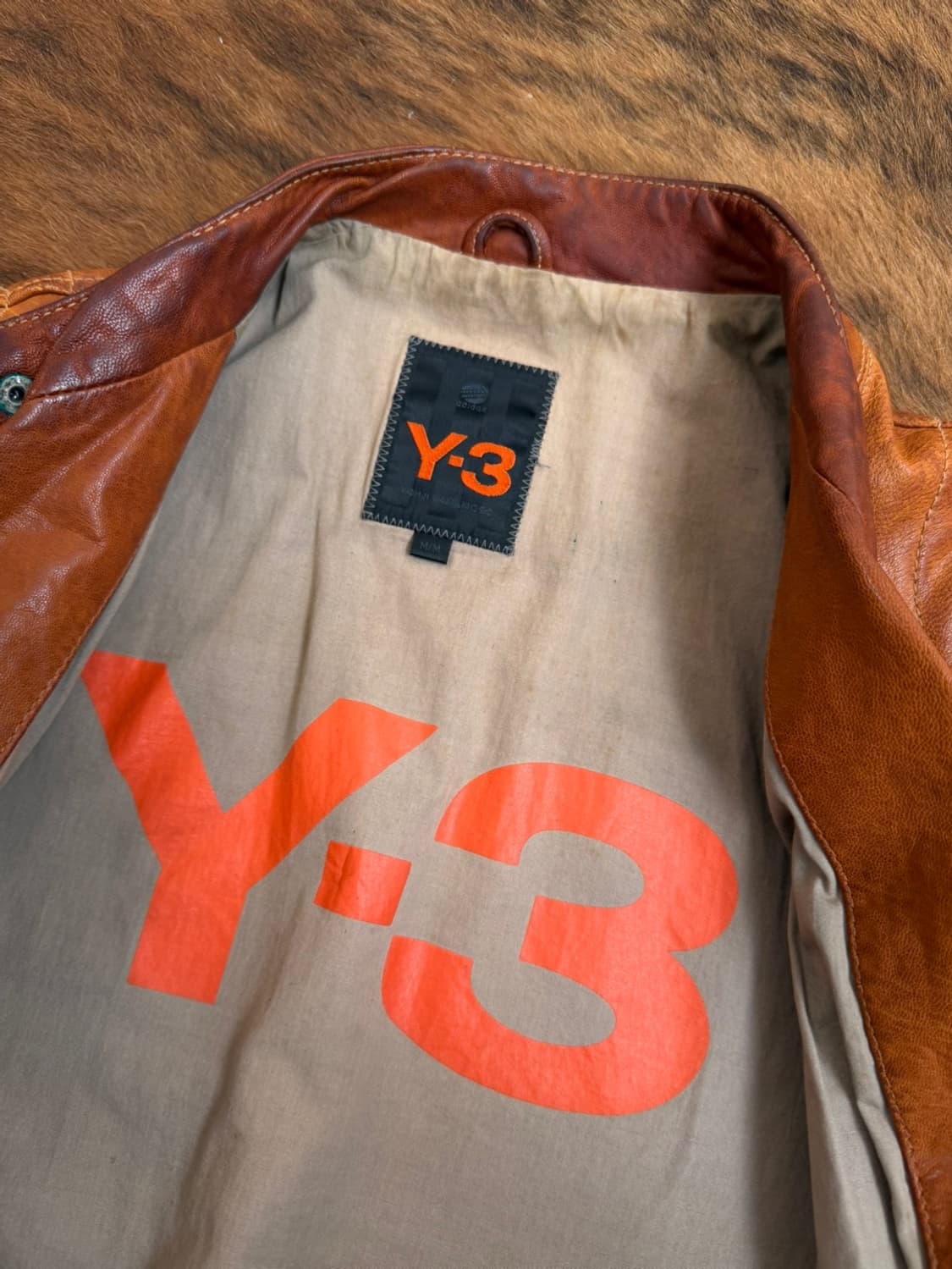 Y-3 와이쓰리 요지 야마모토 바이커 레더 자켓 상품이미지8