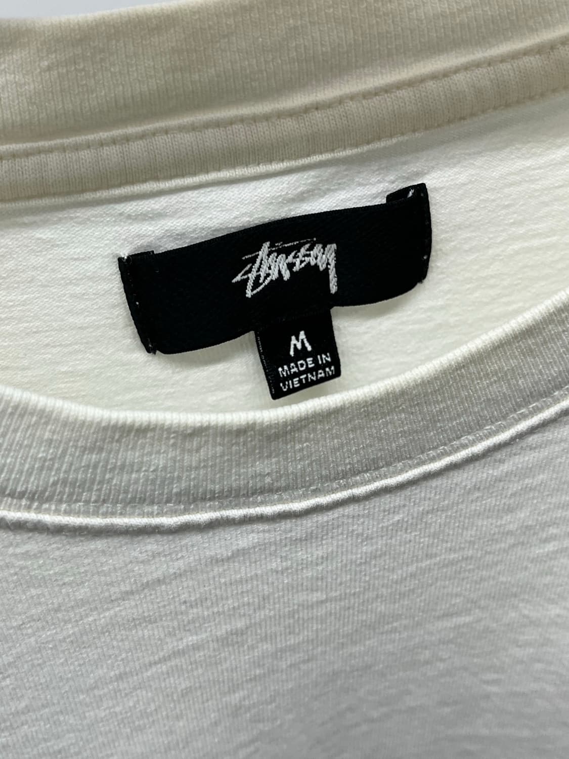 스투시 stussy stock logo 티셔츠 natural M사이즈 상품이미지7