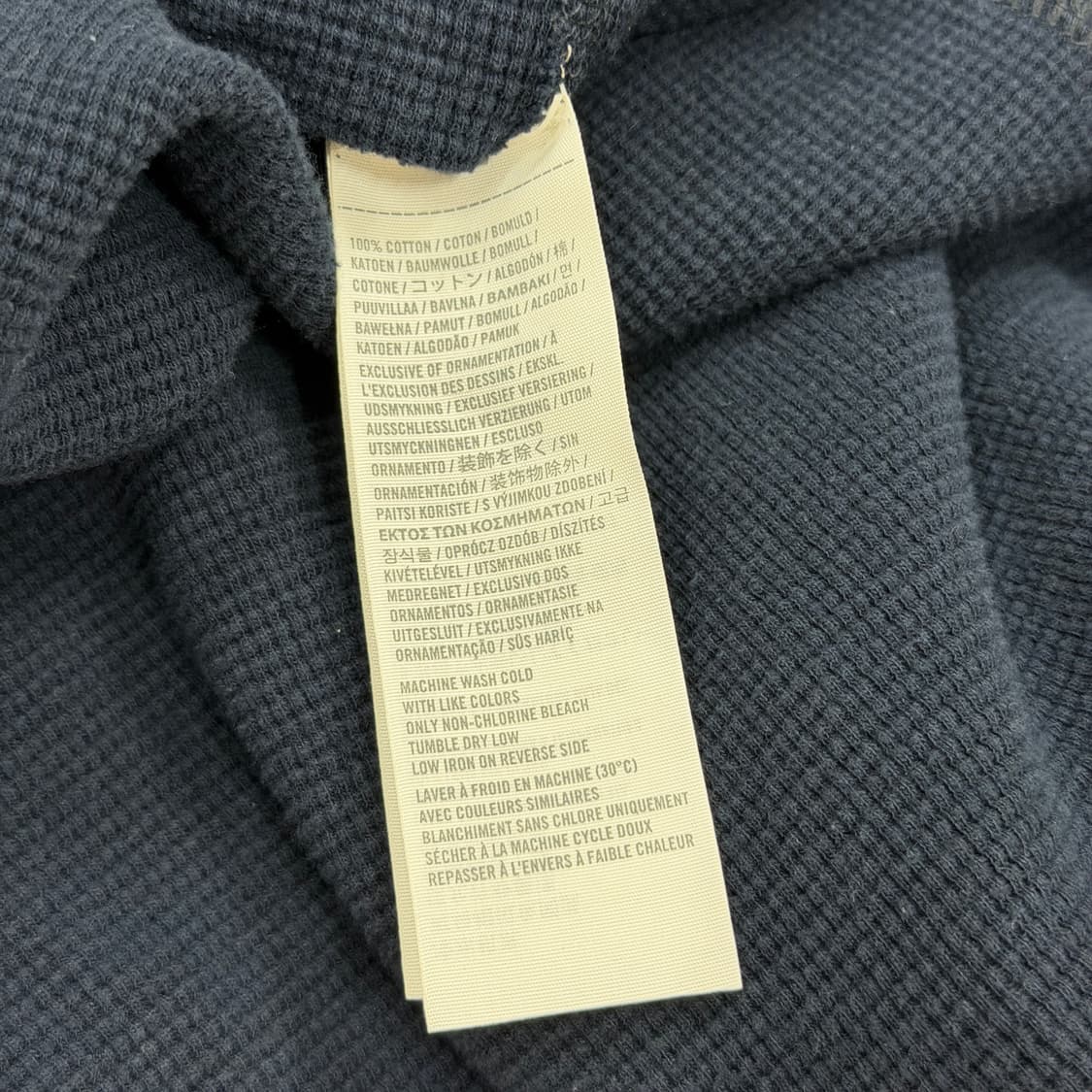아베크롬비 빈티지 헨리넥 Y2K 긴팔 네이비 M 상품이미지5