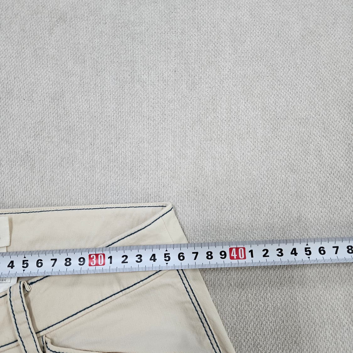 66 한섬 오즈세컨 여성 베이지 스티치 팬츠 0604Y 상품이미지5