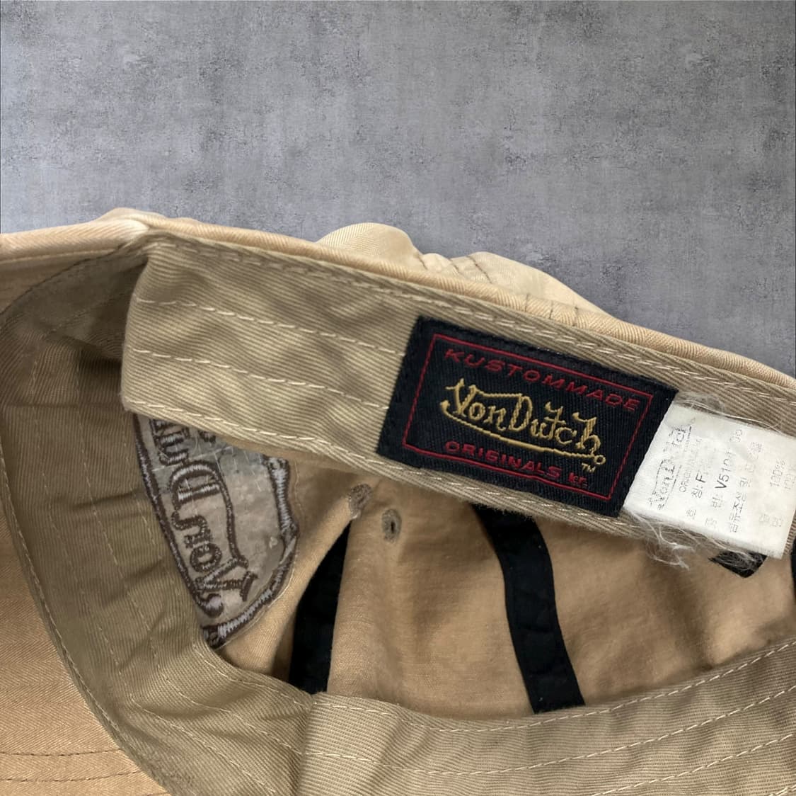 본더치 베이지 컬러 베이직 로고 볼캡 상품이미지5