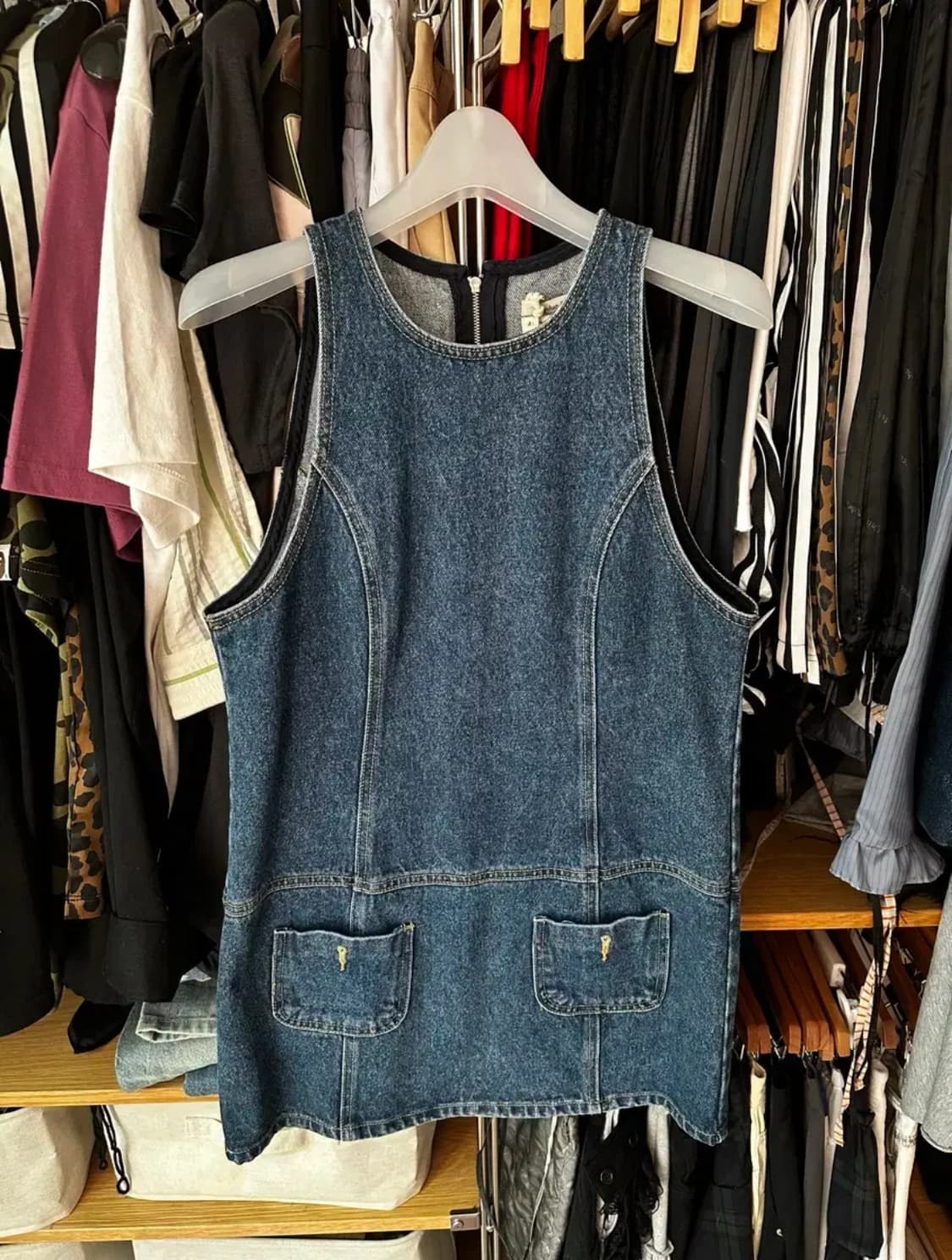 오버듀플레어 데님 원피스 상품이미지1