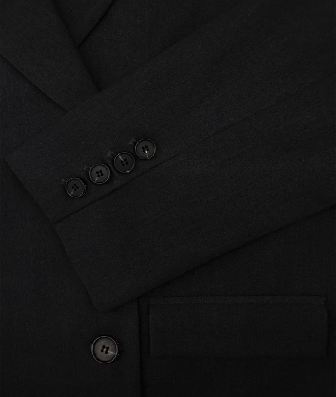 트리밍버드 Peaked Lapel Maxi Coat [ Black ] 상품이미지5