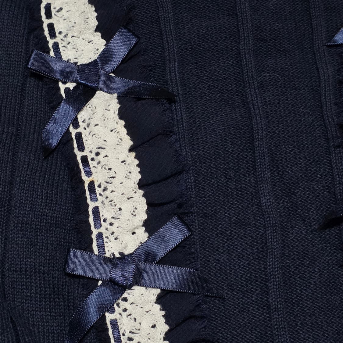 빈티지 로걀 레이스 빅 리본 로걀탑 가디건 세트 히메갸루 리즈리사깔 상품이미지5