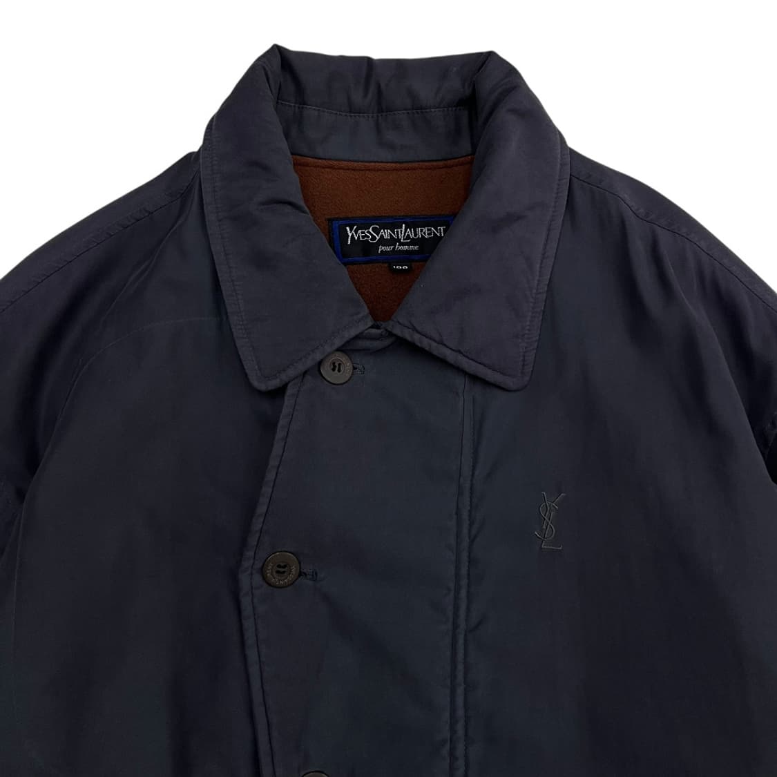 입생로랑 빈티지 차콜 카라 세무자켓 100 상품이미지4