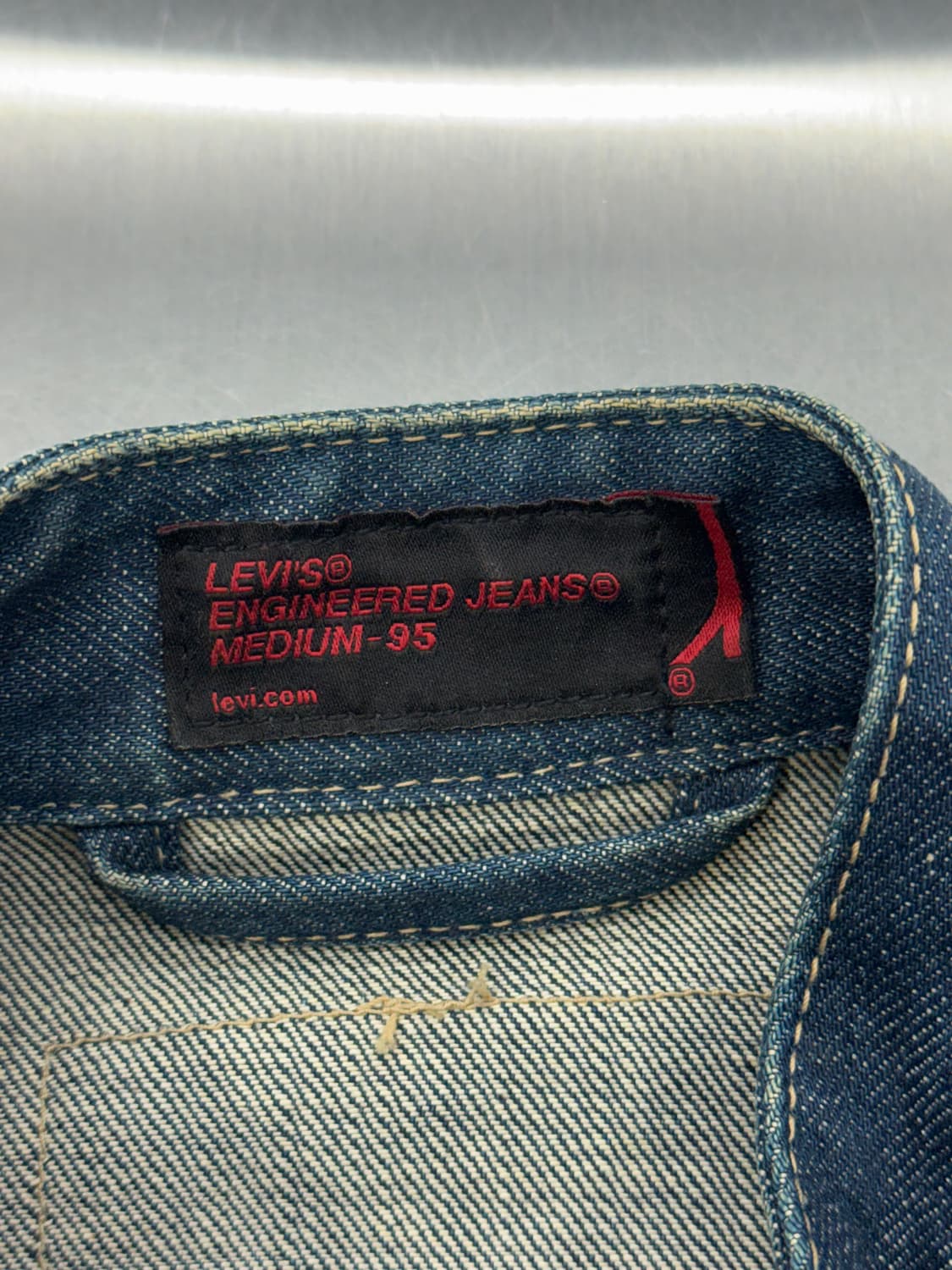 리바이스 엔지니어드 인디고 블루 엔진 데님 바이커 자켓 상품이미지7