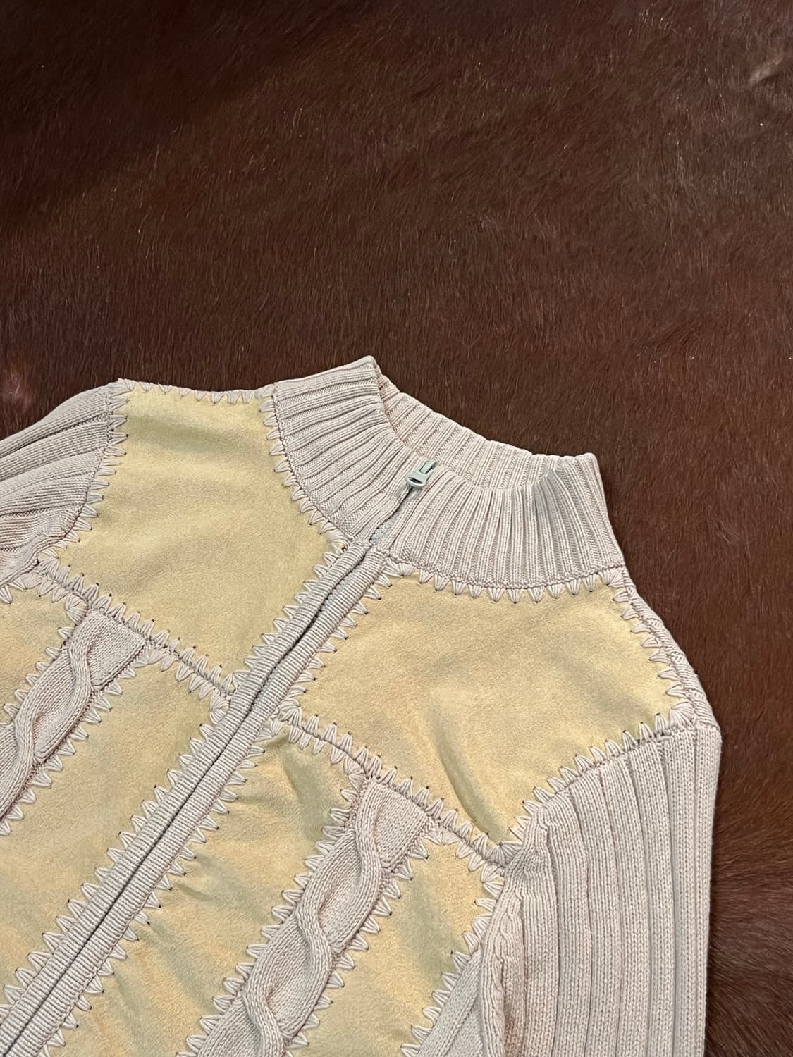 CARNOT 꽈배기 니트 집업 상품이미지5