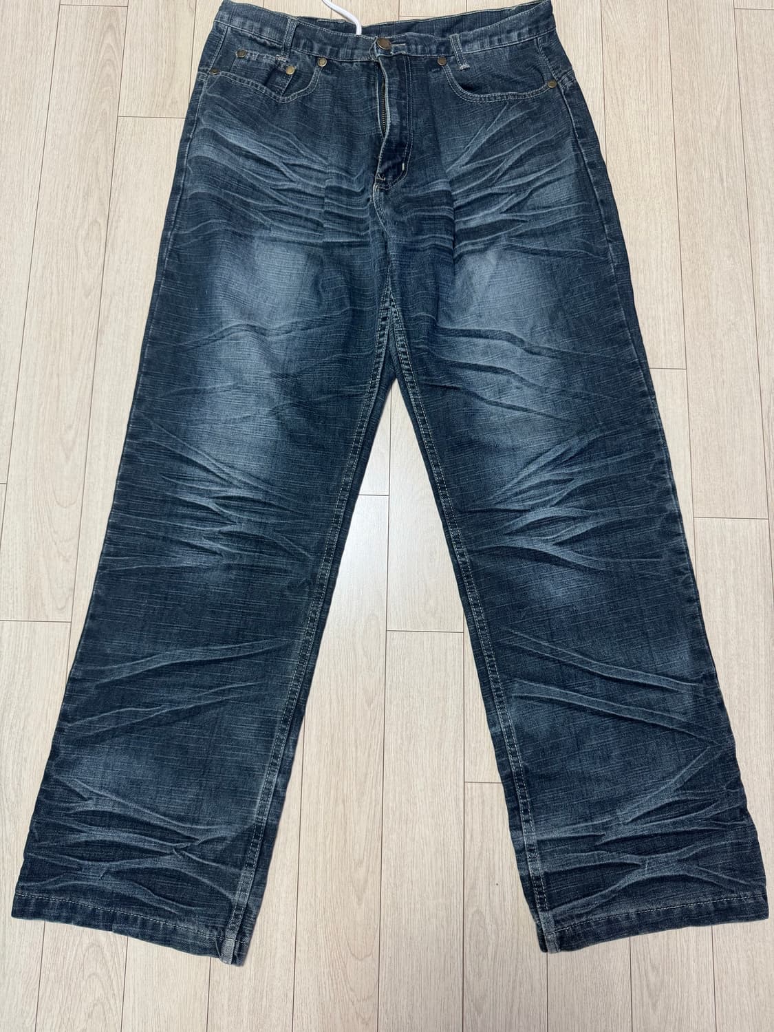 빈티지 자수포인트 워싱팬츠 상품이미지1