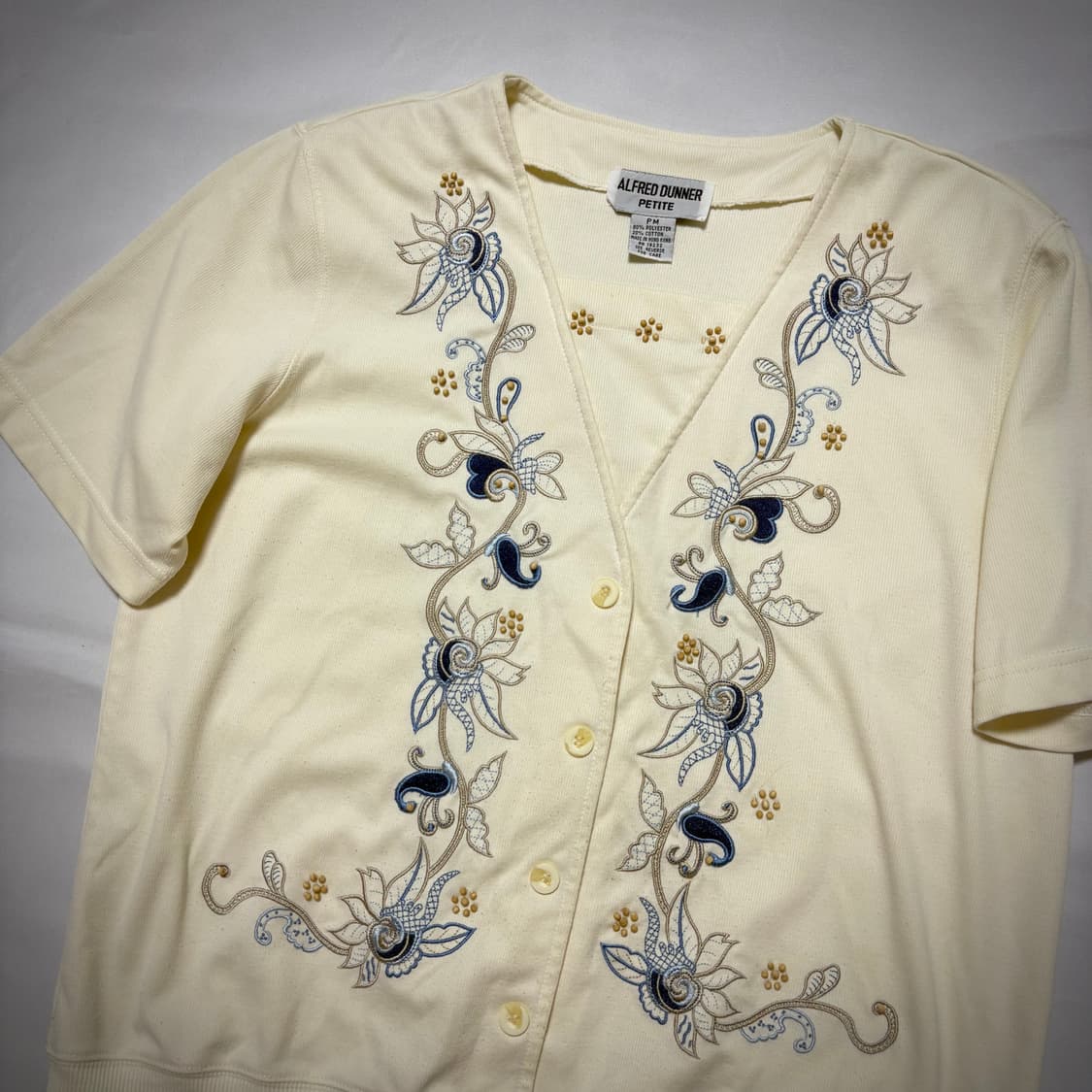90s Alfred Dunner Floral Embroidery Card 상품이미지5