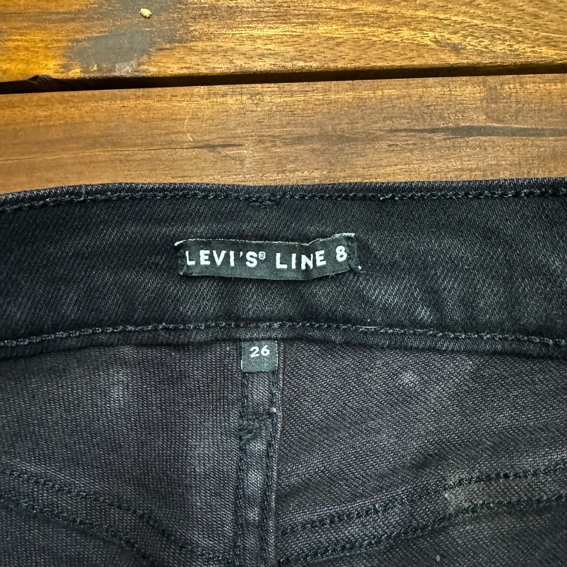 리바이스 라인8 웨스턴 부츠컷 블랙진 (28)  상품이미지6