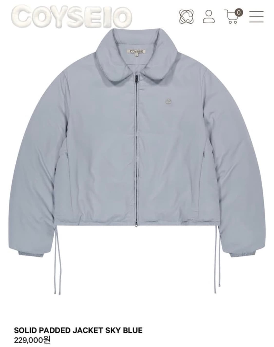 코이세이오 솔리드 패딩 상품이미지1