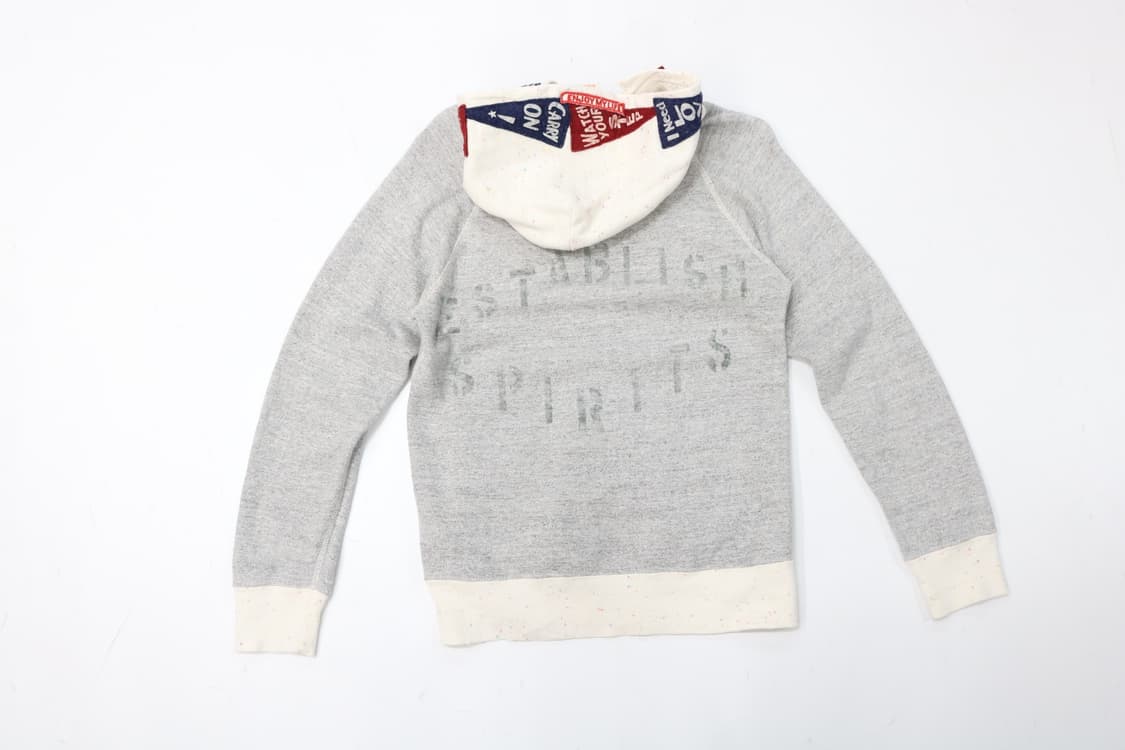 데님 던가리 빈티지 레터링 믹스 후드 스웻셔츠 상품이미지6