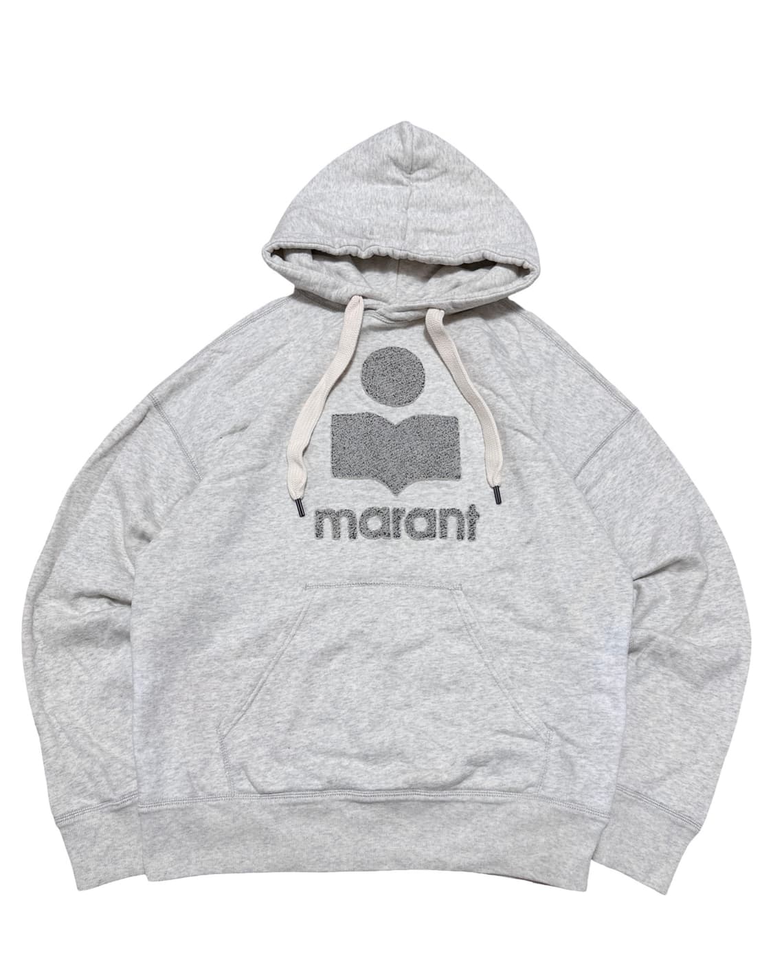 이자벨마랑 뽀글이로고 회색 후드티 상품이미지1