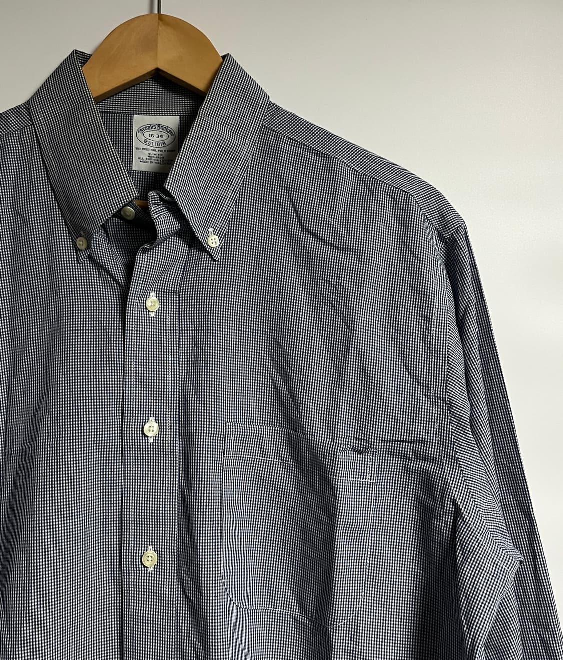 공용 브룩스브라더스 잔체크 셔츠 남방 100 상품이미지4
