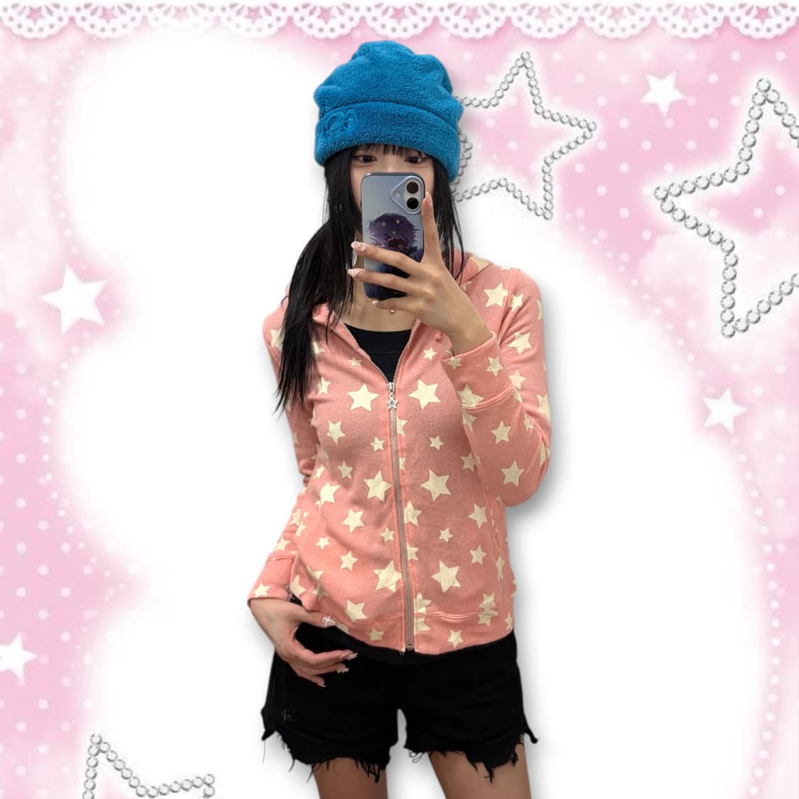 Y2K 스타 후드집업 상품이미지1