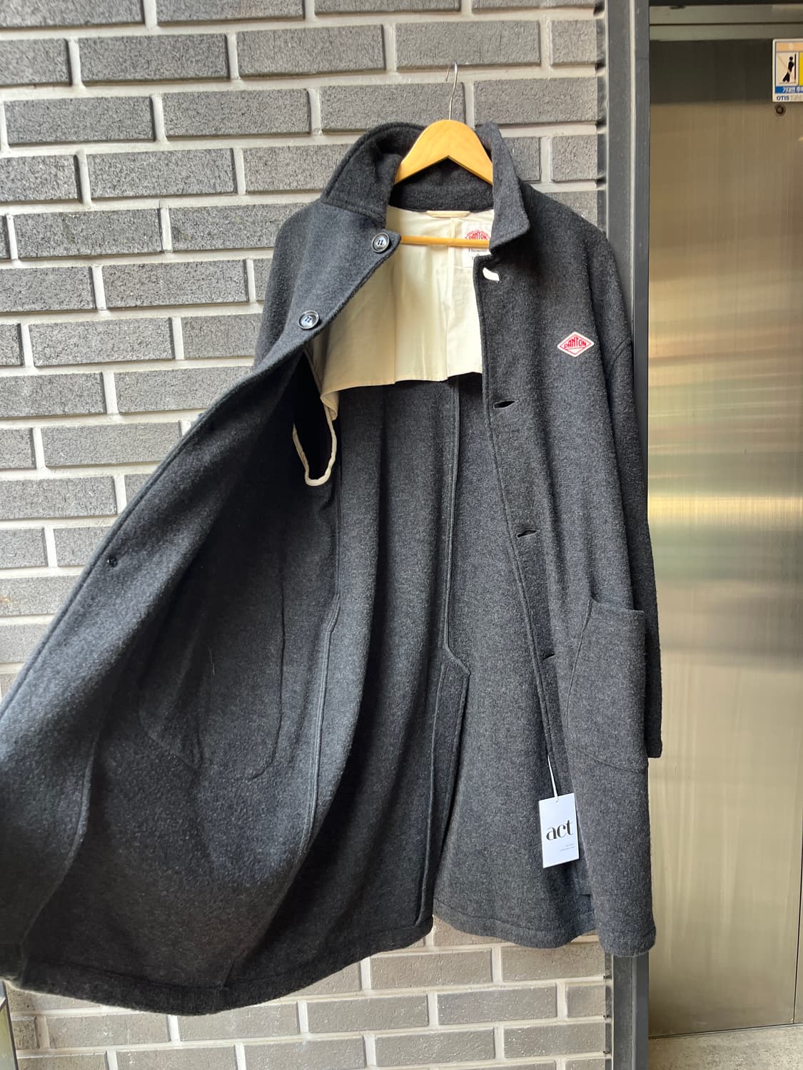 Danton 단톤 라이트 롱 코트 다크그레이 38 상품이미지8