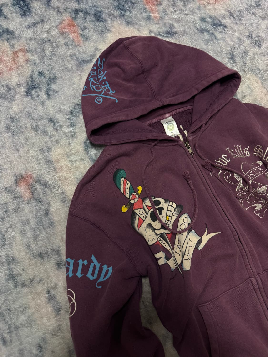 Ed hardy 00s embroid tatto hoodie 상품이미지3