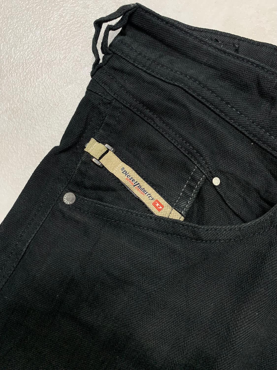 디젤 블랙 슬림핏 스트라이트 팬츠 #348 상품이미지4