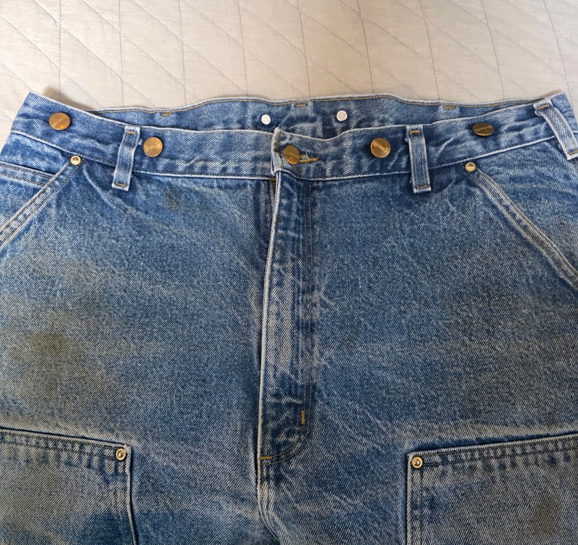 [38X34] 빈티지 칼하트 더블니 B07 DNM 데님팬츠 트래쉬드 상품이미지2