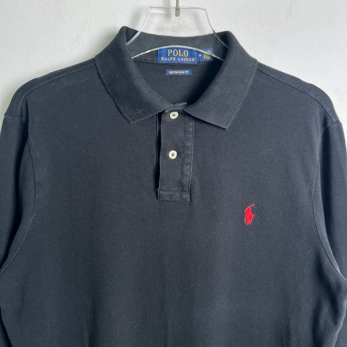 폴로 랄프로렌 블랙 긴팔 폴로 셔츠 M 상품이미지4