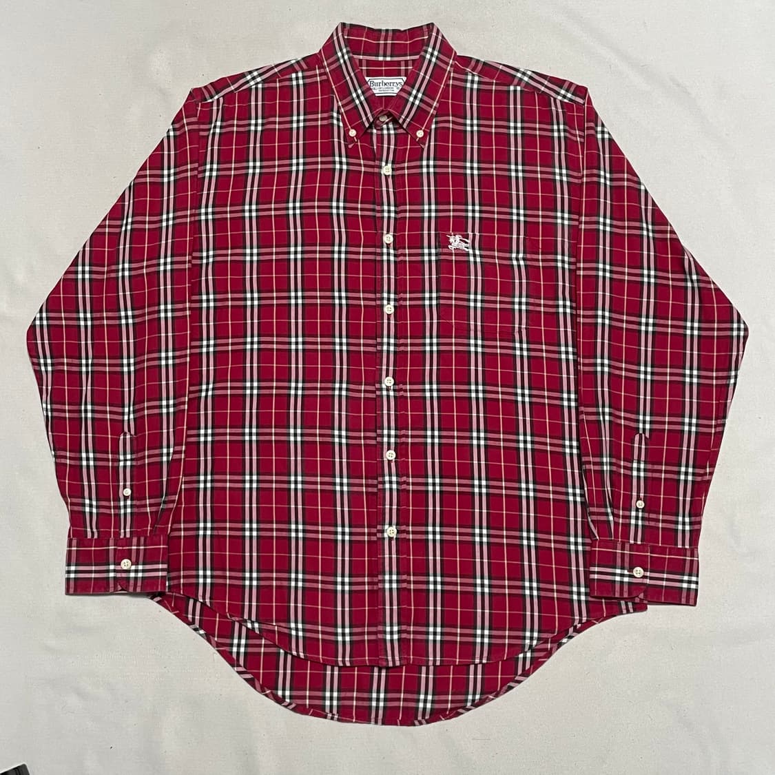 43(XL) 버버리 레드 노바체크 셔츠 상품이미지2