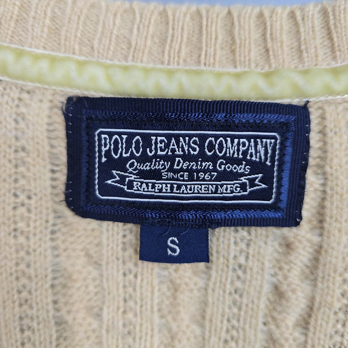 폴로 진스 Polo 케이블 브이넥 니트 S 상품이미지5