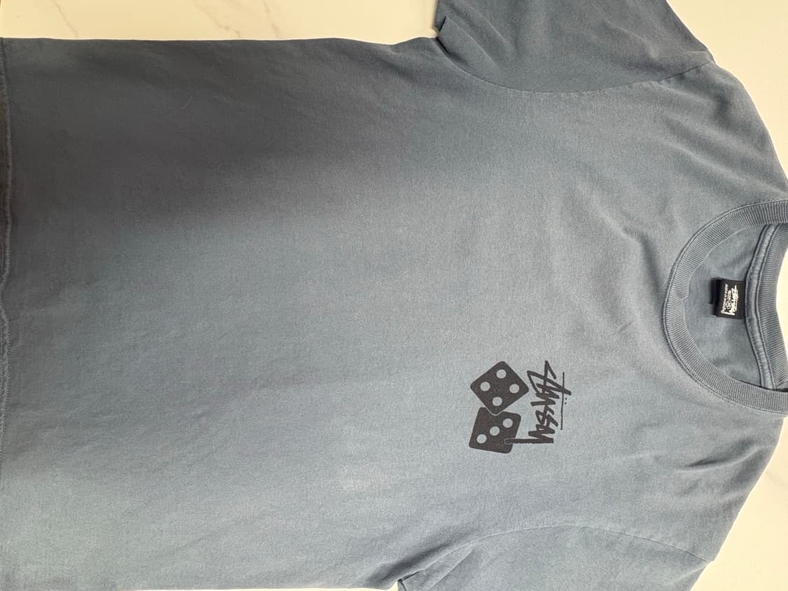 스투시 피그먼트 반팔 네이비 상품이미지2