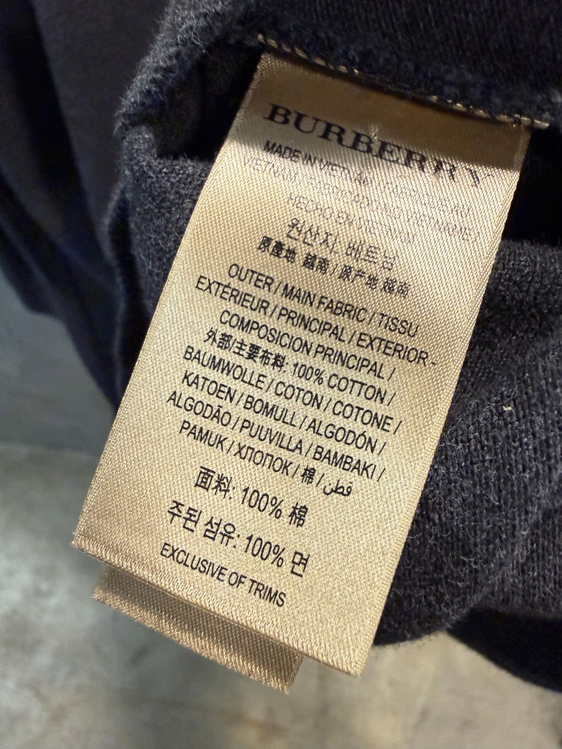 XL 버버리 BURBERRY 런던 노바체크 카라 PK 티셔츠 차콜 상품이미지8
