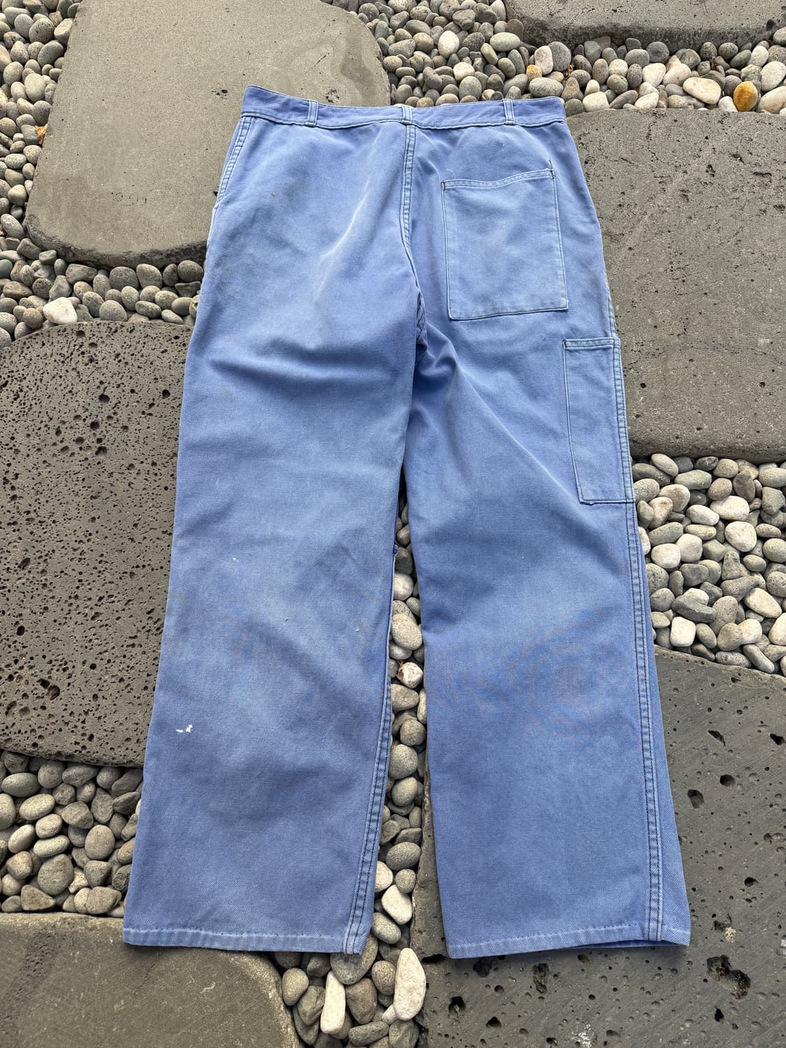 FADED WASHED BLUE PATCHWORK OLD 프렌치워크팬츠 상품이미지2