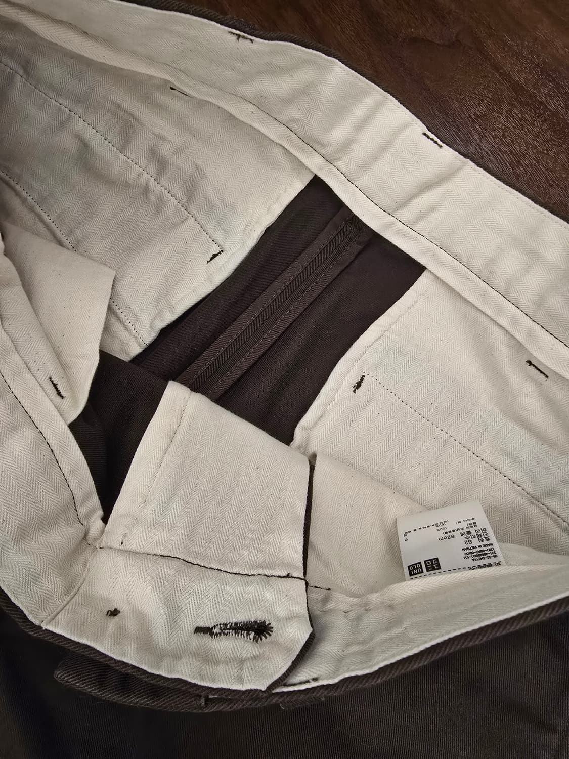 유니클로 스트레이트치노팬츠 브라운 82 새제품 상품이미지3