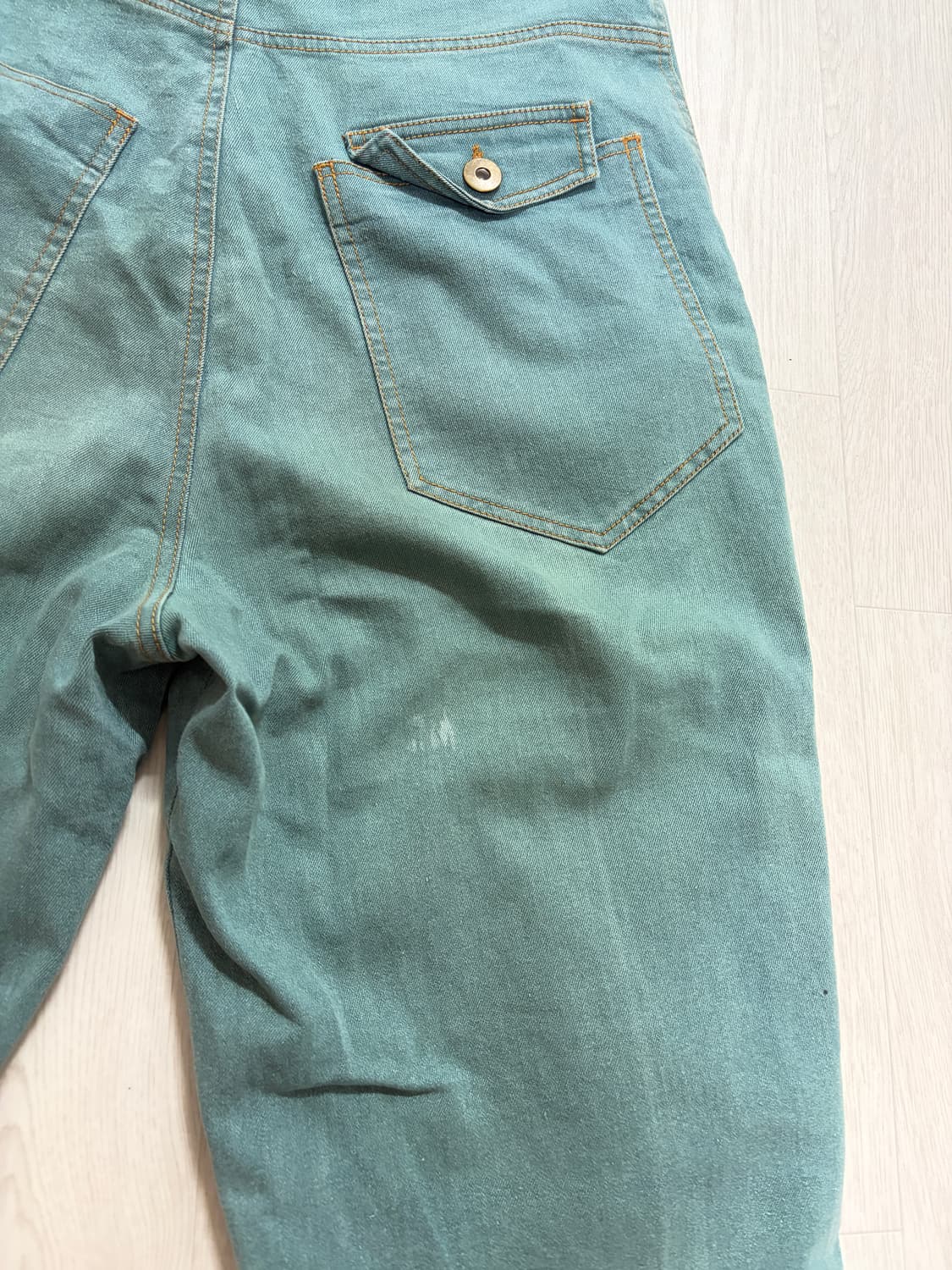 일본 빈티지 피그먼트 민트 데님팬츠 상품이미지8