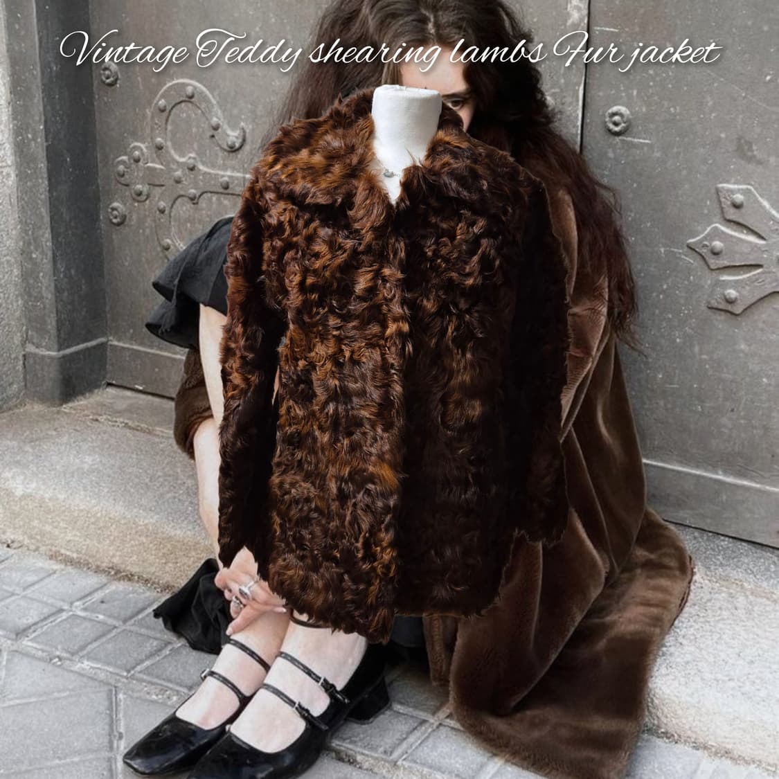 Vintage Teddy shearing lambs Fur jacket 상품이미지1