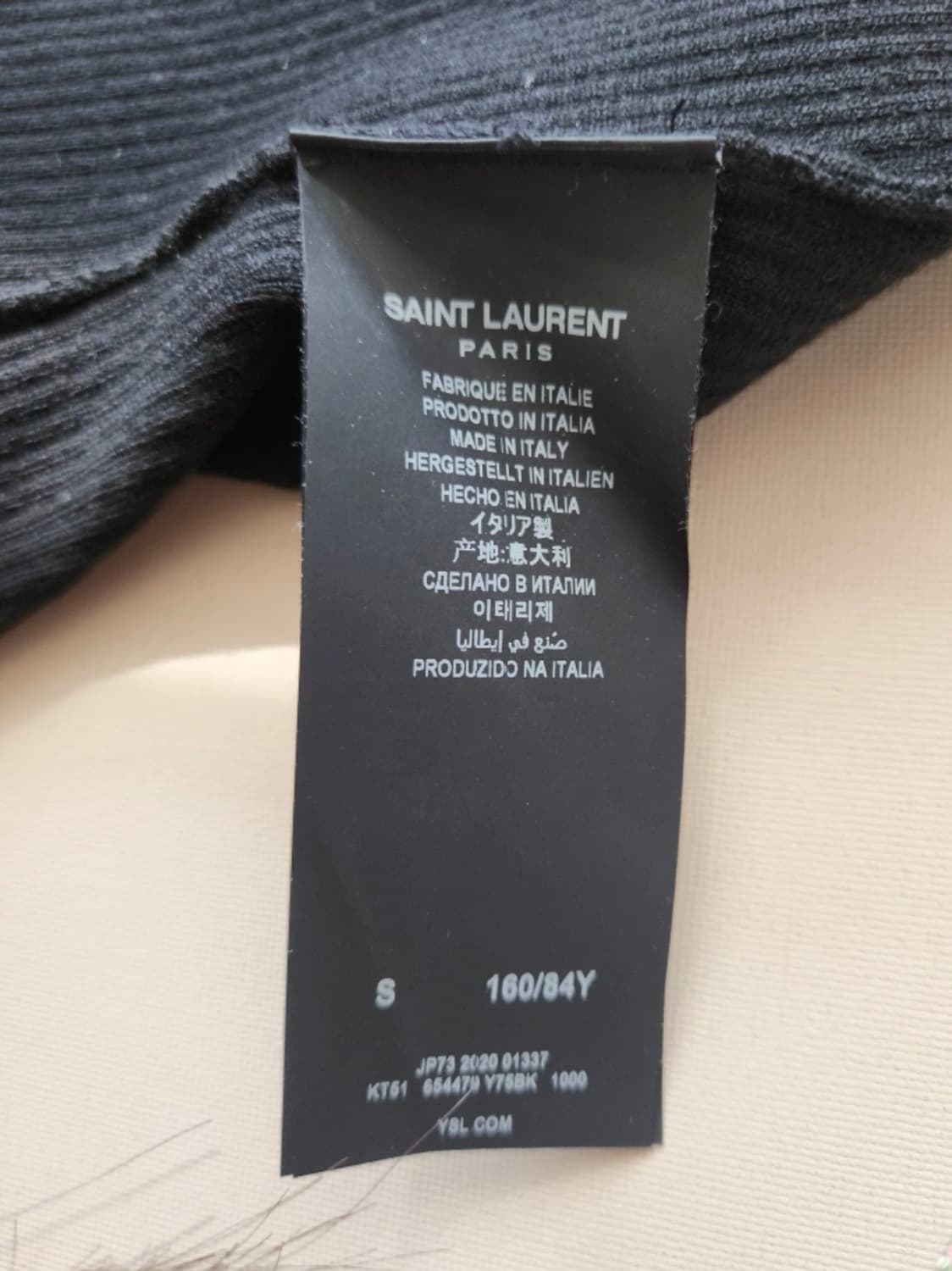 생로랑 깃털 트림 오프숄더 탑 S 상품이미지5